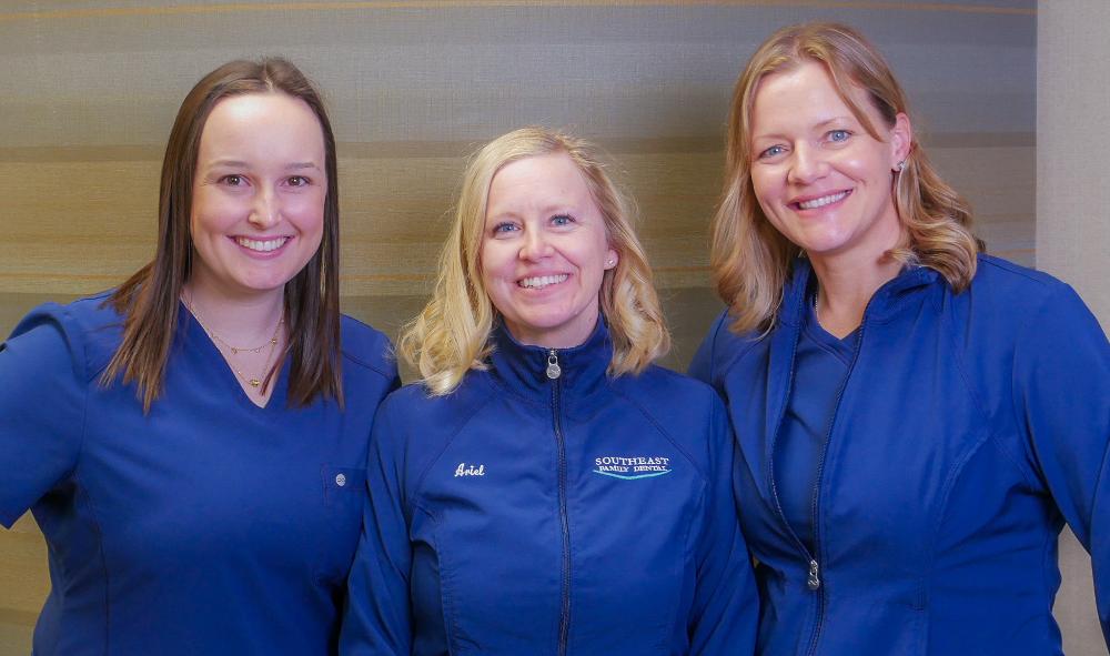 Three members of the Southeast Family Dental team